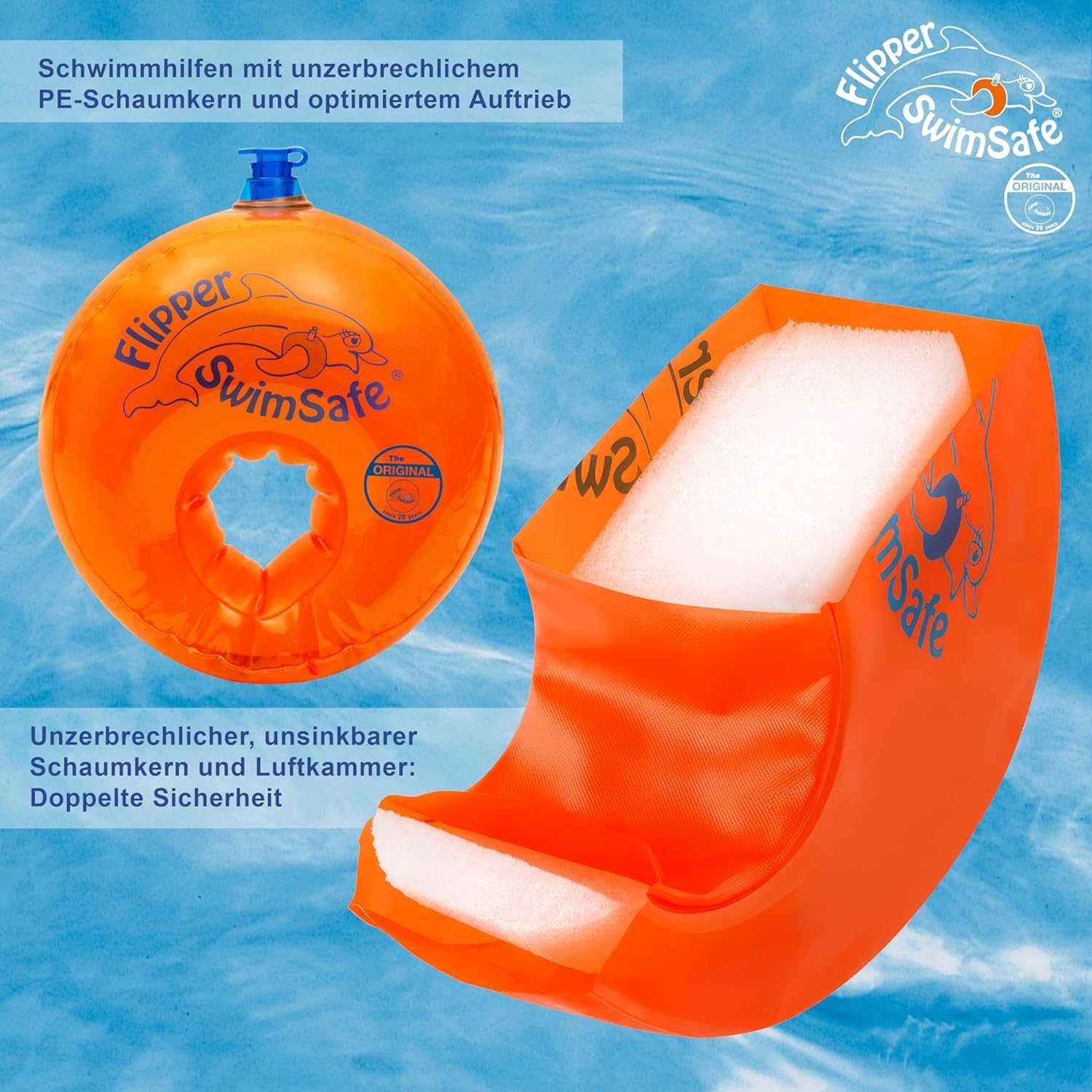 Rękawki do pływania Flipper Swimsafe 1010 pianka PE zestaw 2 sztuki