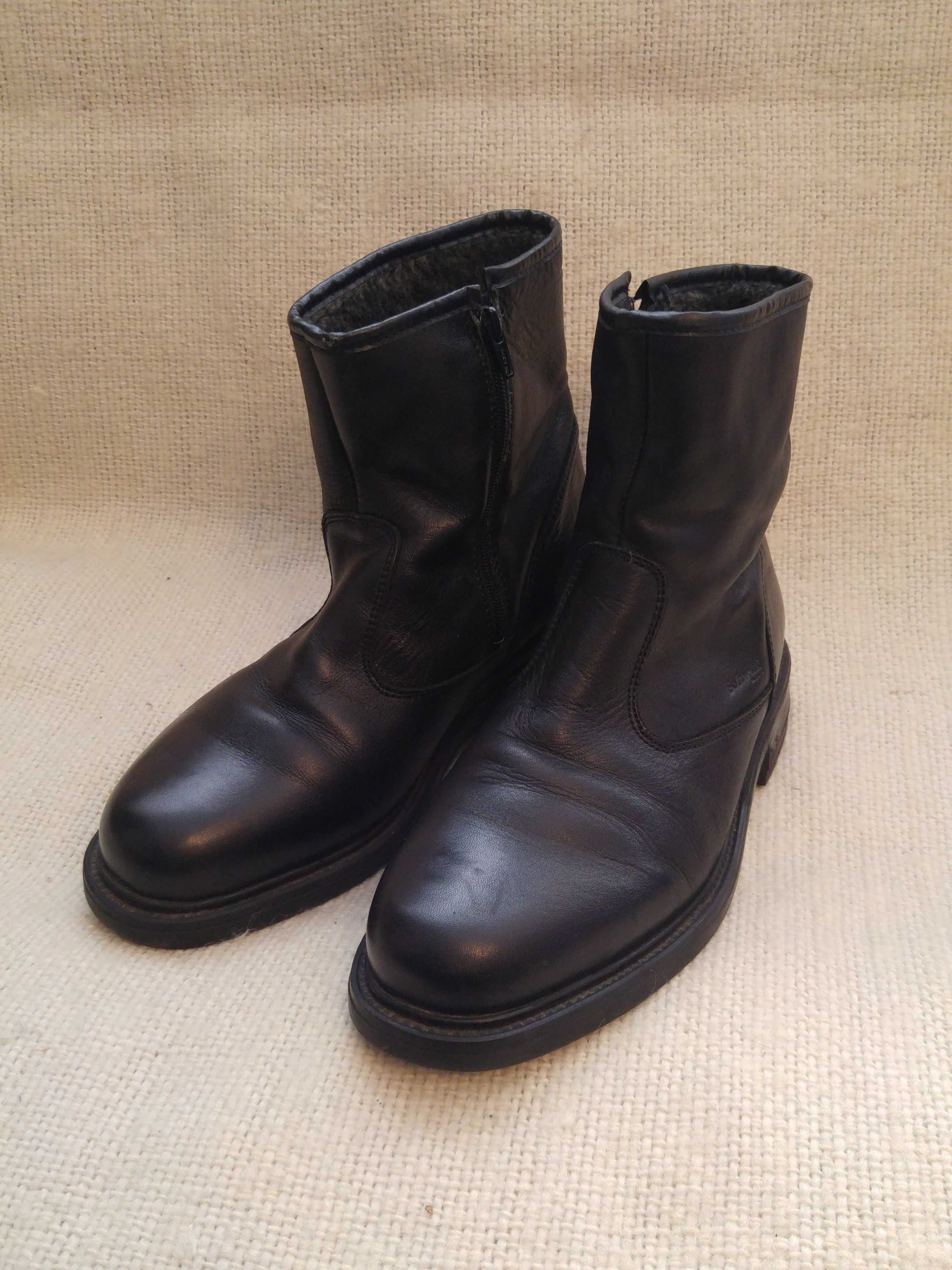 Buty, kozaki skórzane męskie ocieplane