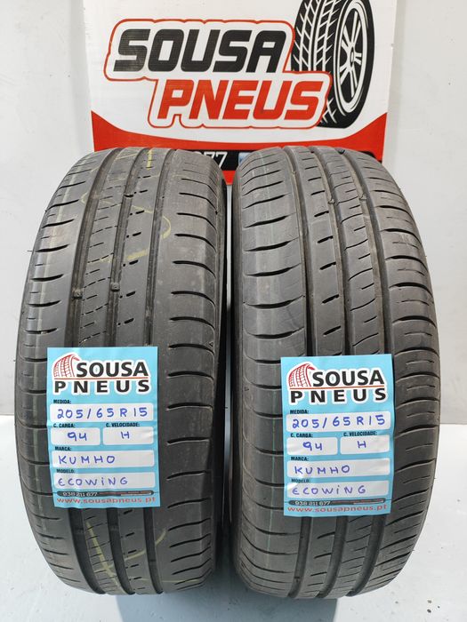 2 pneus semi novos 205-65R15 Kumho - Oferta dos portes