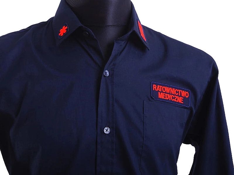 Koszula ratownicza galowa męska granatowa (4XL)