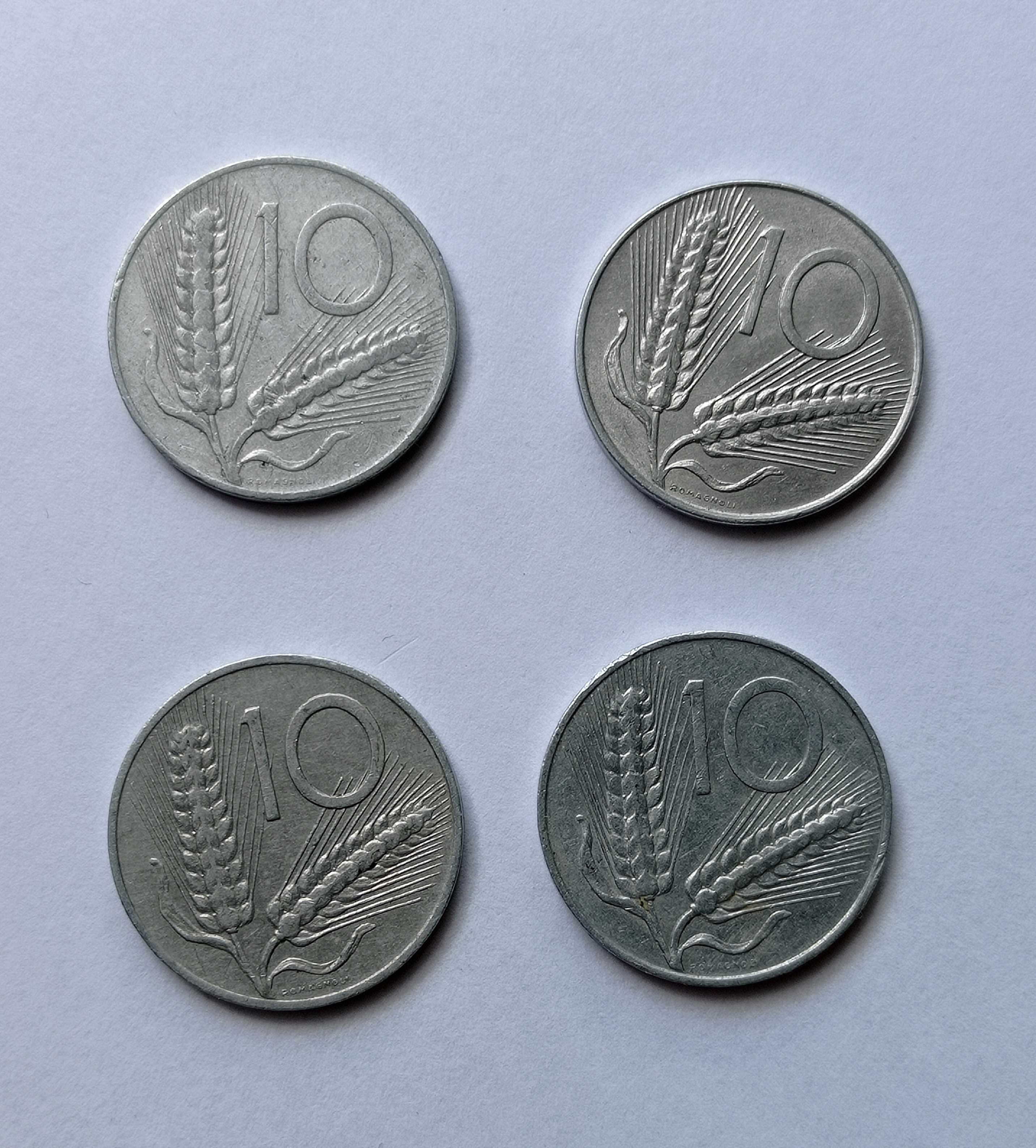 10 lire Włochy 1952, 1953, 1973, 1976