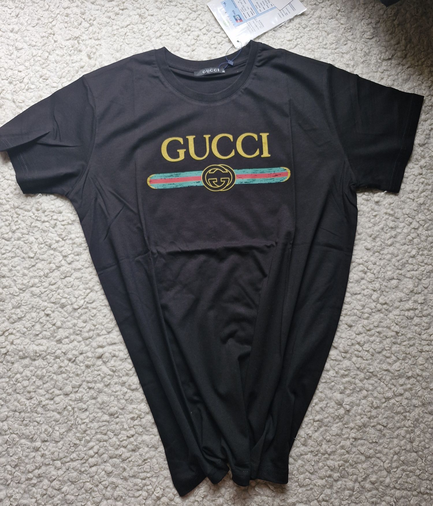 Nowy komplet zestaw męski Gucci tshirt spodenki krotkie xl L czarny la