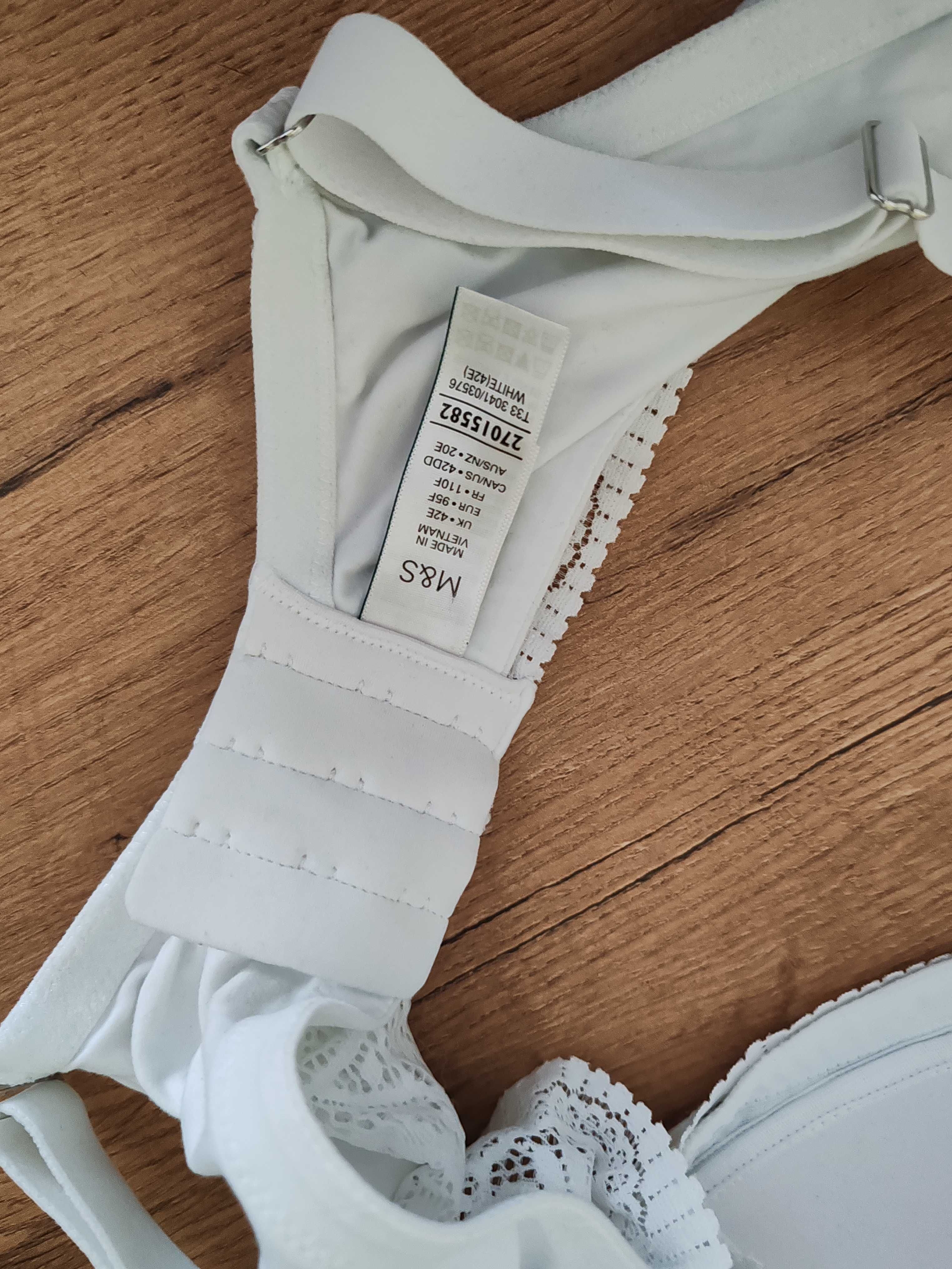 Śliczny, wygodny biustonosz z koronką M&S rozmiar 95F nylon/poliester
