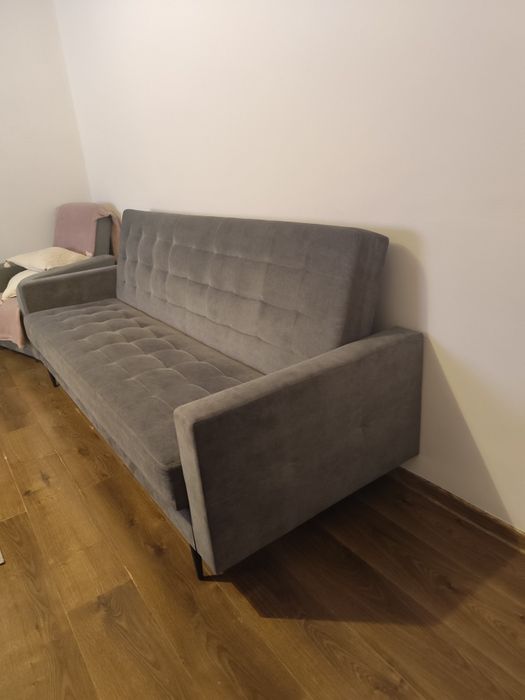 Wersalka szara zamsz / welur