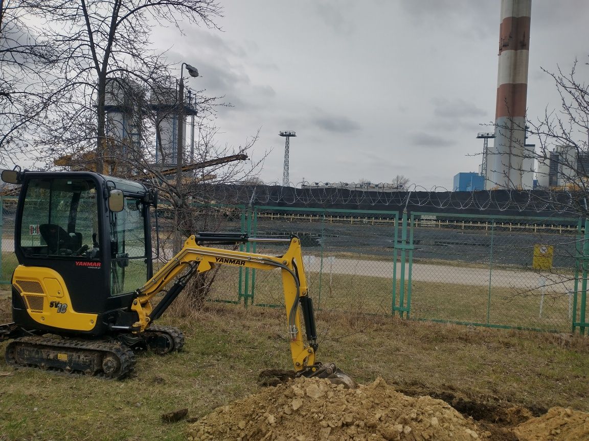 Usługi minikoparką, roboty ziemne, wykopy, zagęszczanie