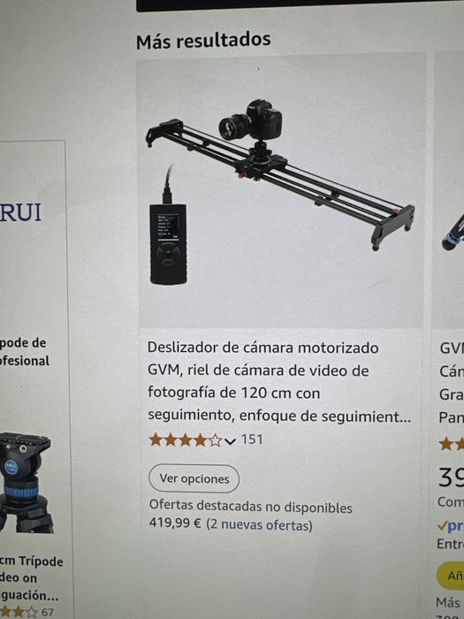 Slider GVM para camera