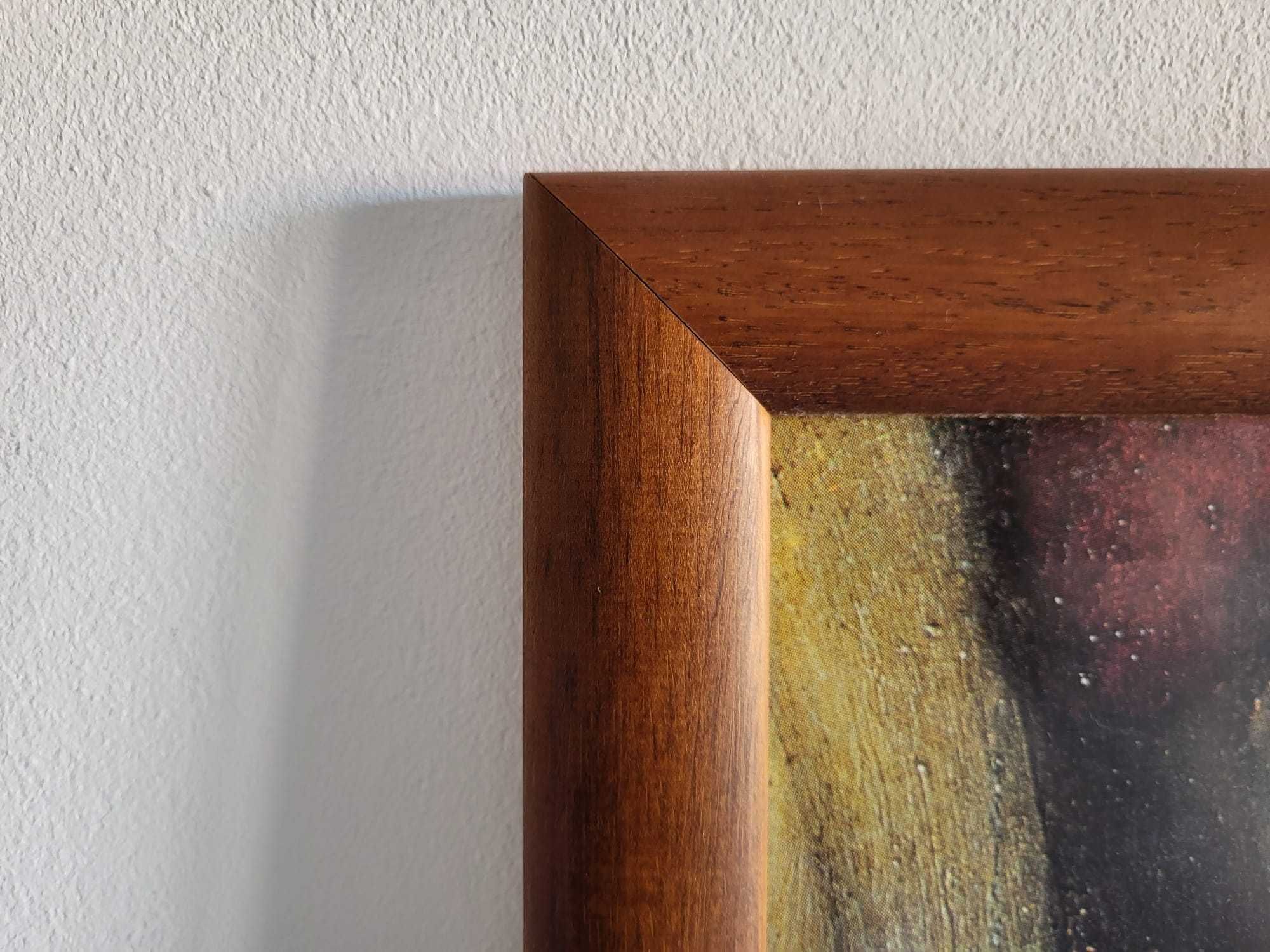 Moldura em Madeira com vidro anti - reflexo
