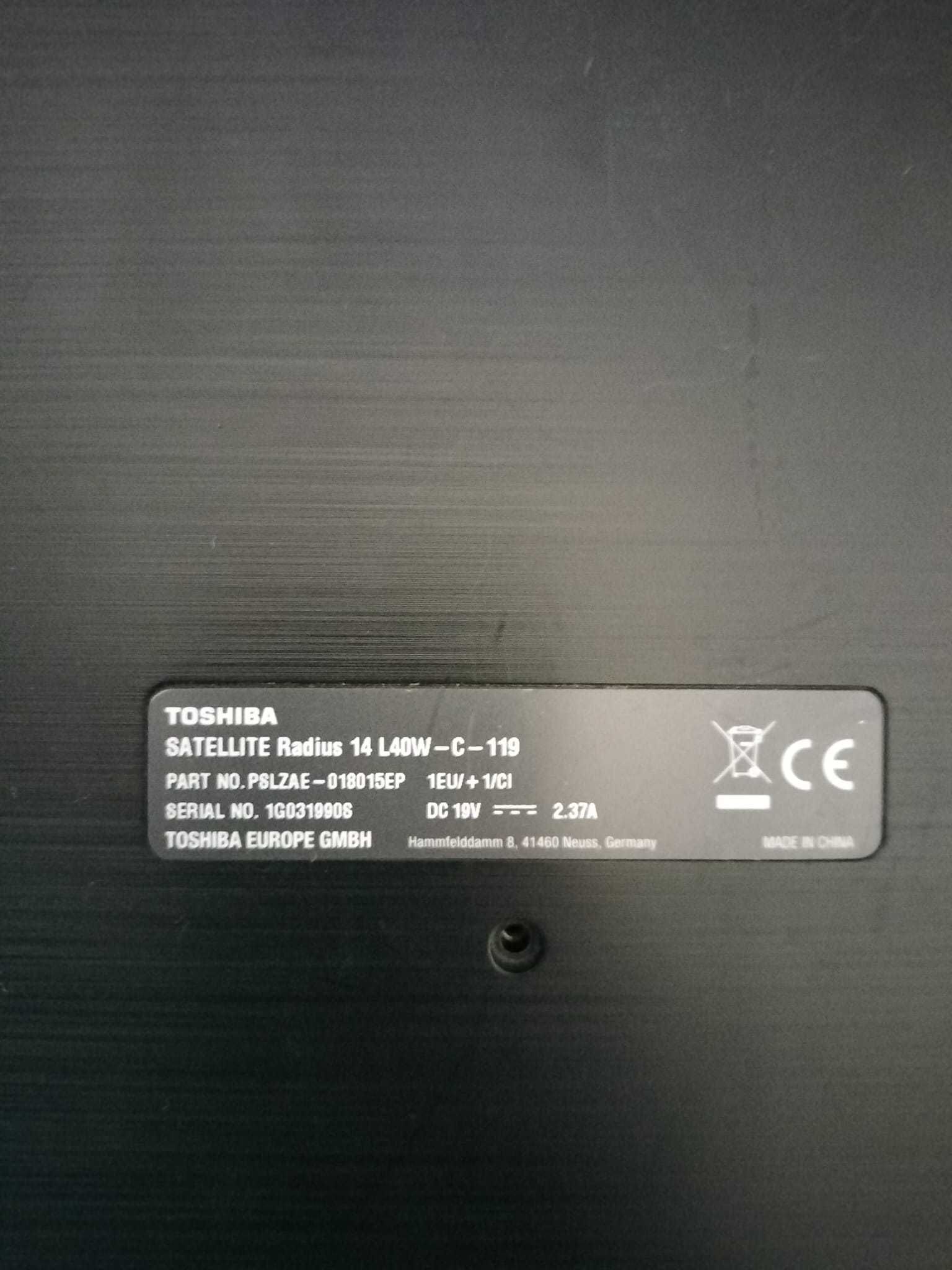 Portatil Toshiba satellite radius 14 140w laptop