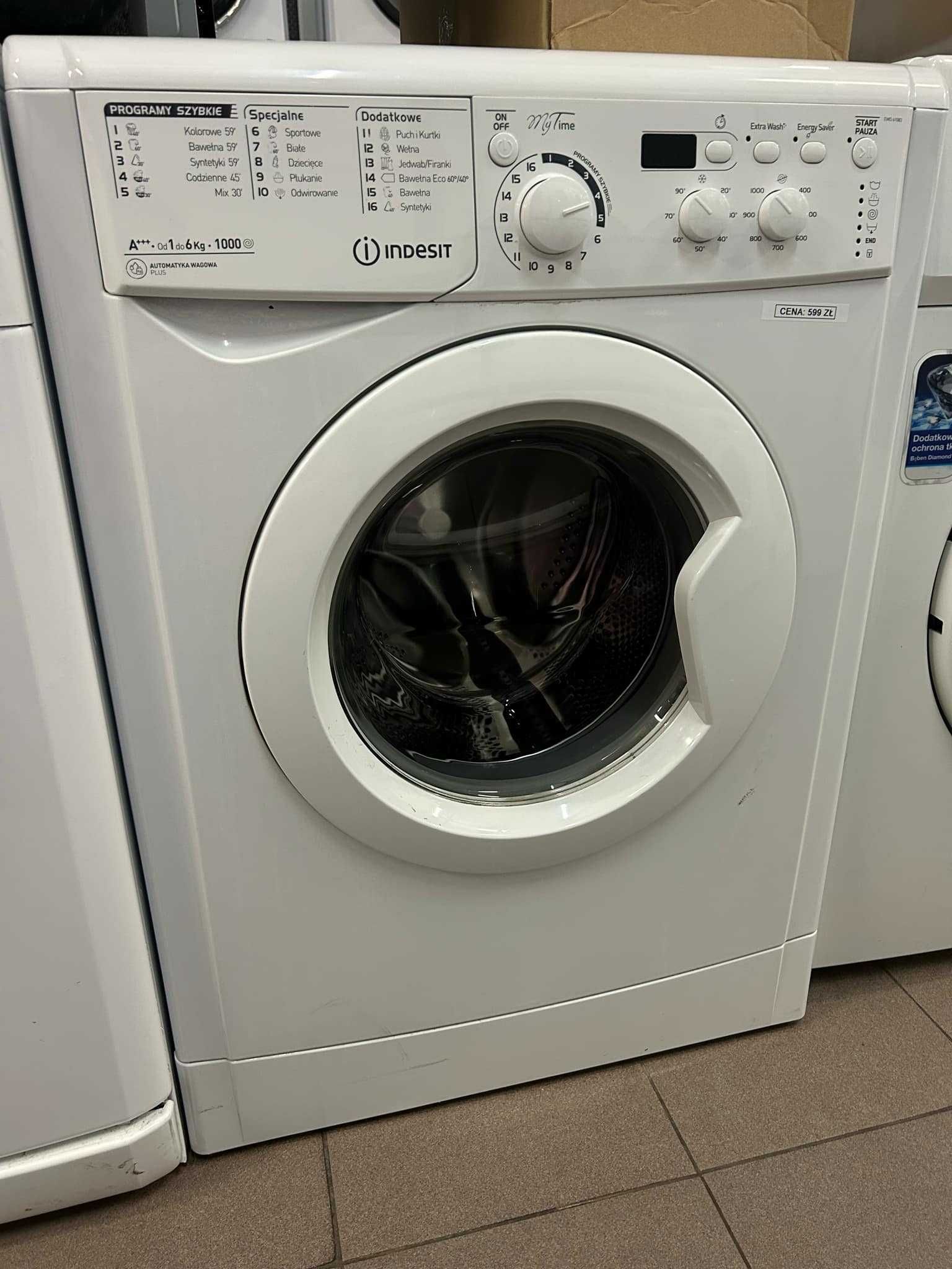Pralka Indesit 6 kg załadunku A+++ Możliwość transportu OUTLET AGD