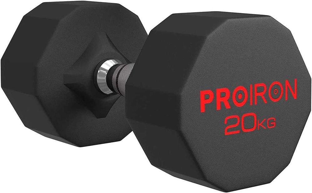 Hantla sześciokątna stalowa PROIRON 20kg – do treningu siłowego
