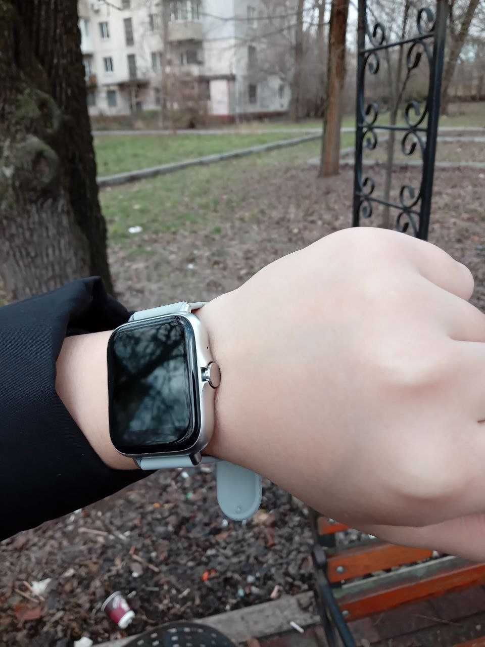 Умные Smart Watch Смарт часы серые