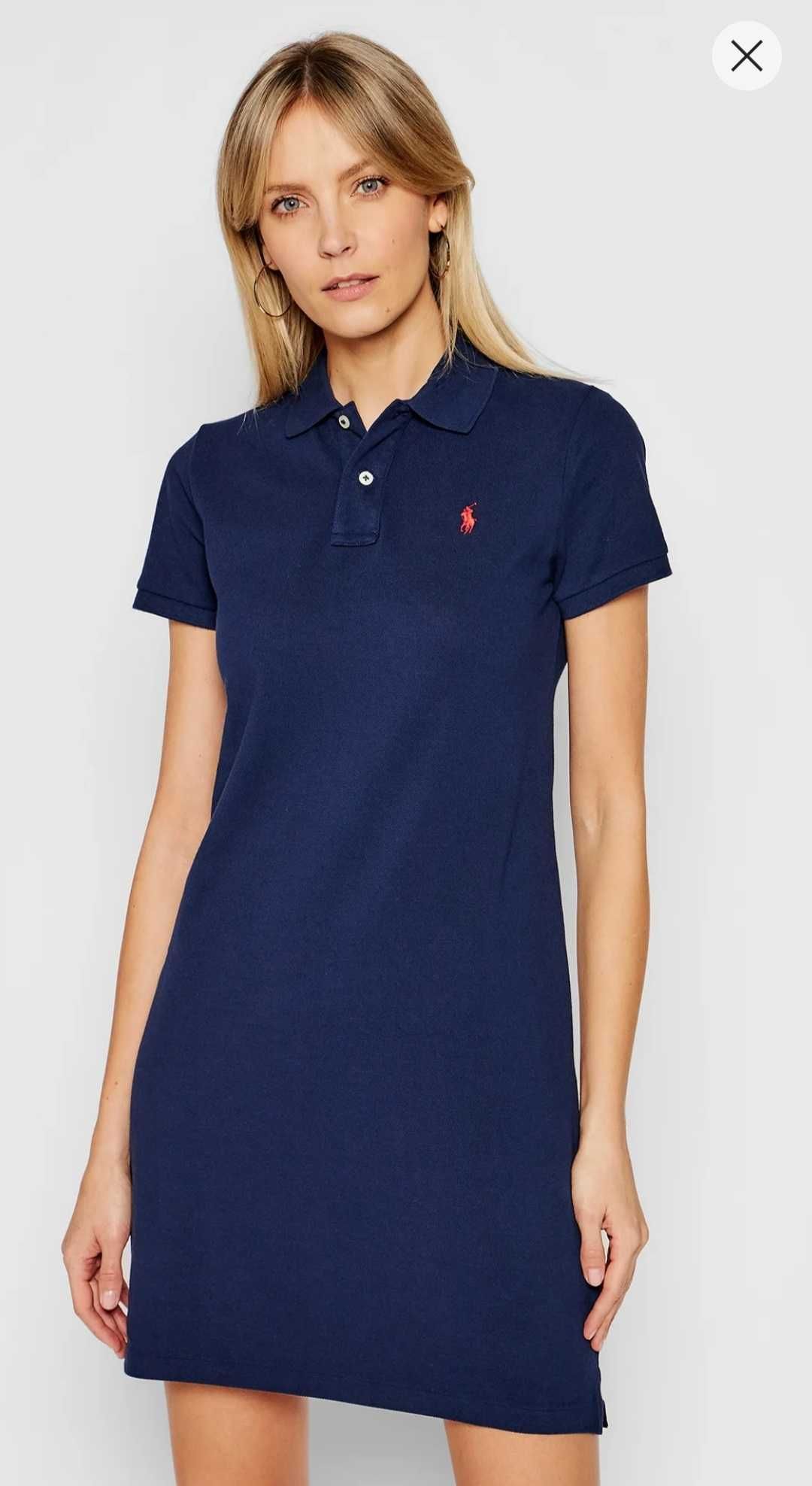 Спортивное платье мини поло футболка polo ralph lauren