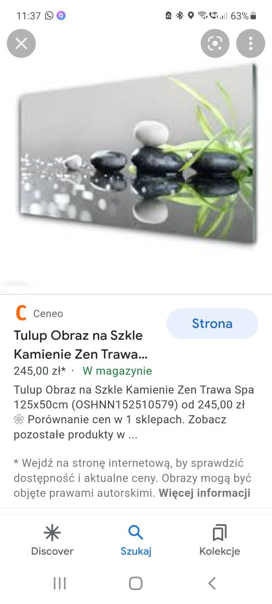 Obraz kamienie w wodzie  nowy  za pół ceny na prezent