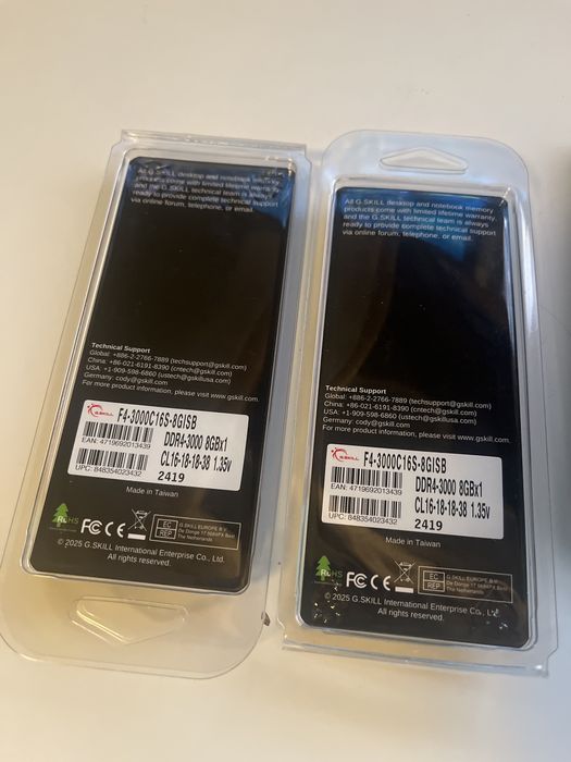 Pamiec tam  G.SKILL 8GB (1x8GB) 3000MHz CL16 Aegis