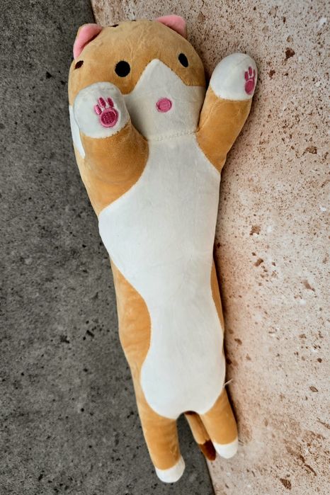 Długi pluszak maskotka Kot Kotek parówa HIT nowy