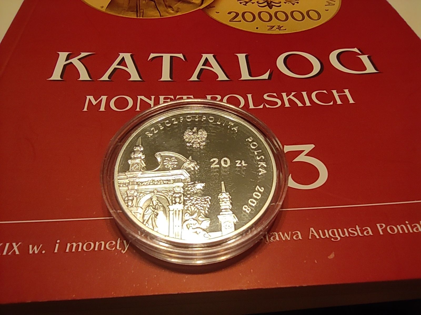 Moneta 20 zł Kazimierz Dolny 2008. Stan L. Lustrzanka