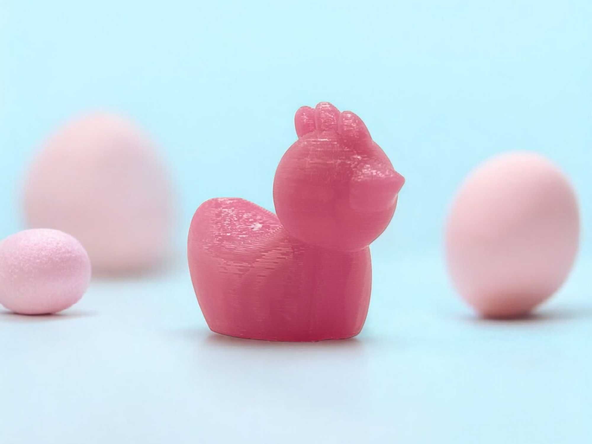 Mini Kurka Wielkanocna Ozdoba Świąteczna Figurka Kura Różowa