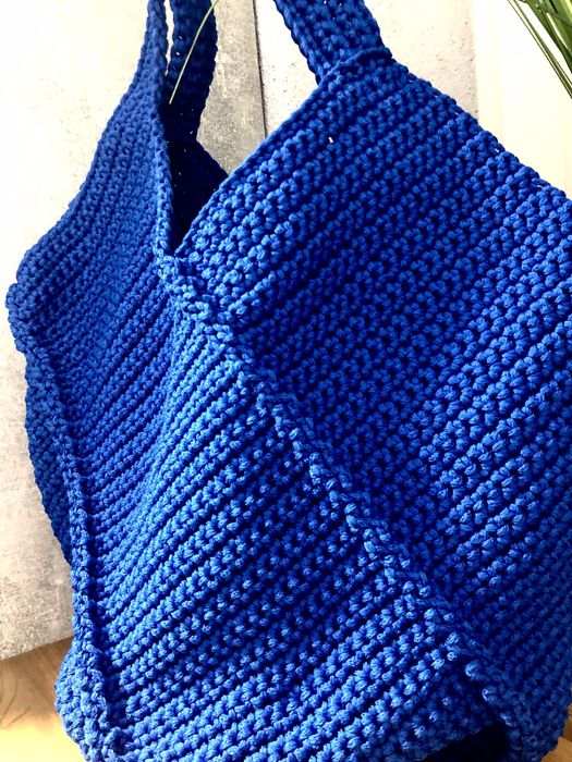 PROMOCJA !!! CHABROWA TOREBKA ze sznurka hand made