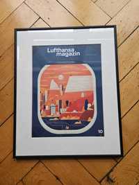 Plakat w ramce: "Lufthansa magazin"
