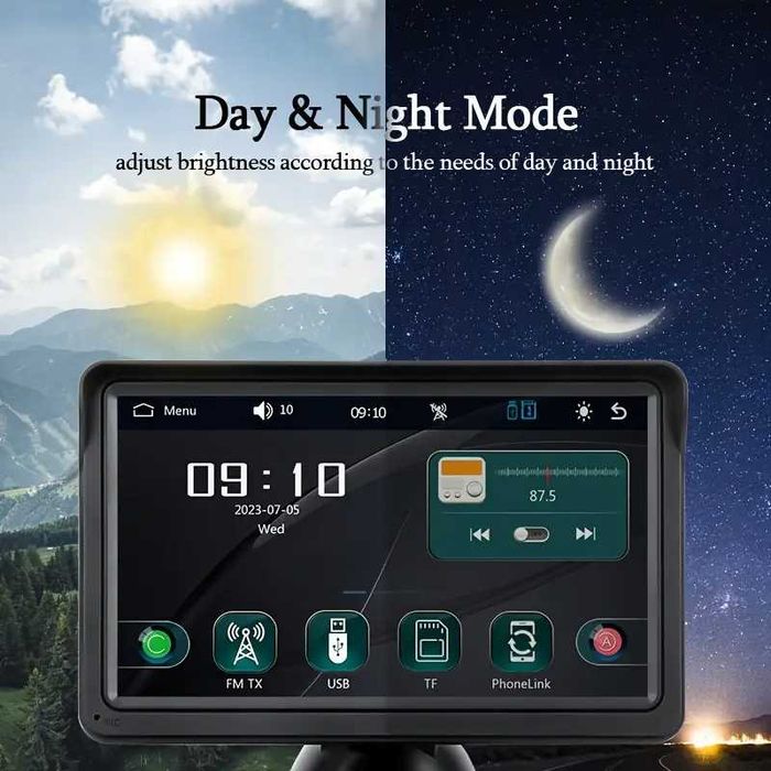 gps 17.78cm com CarPlay e Android, navegação