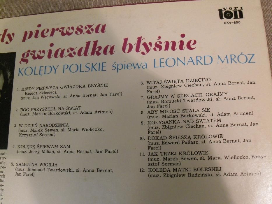 "Kiedy pierwsza gwiazdka błyśnie" kolędy polskie śpiewa Leonard Mróz