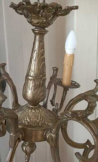 Żyrandol mosiężny