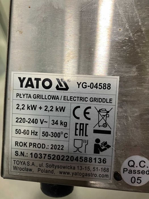 płyta grilowa gril grill elektryczny do burgerów 73cm