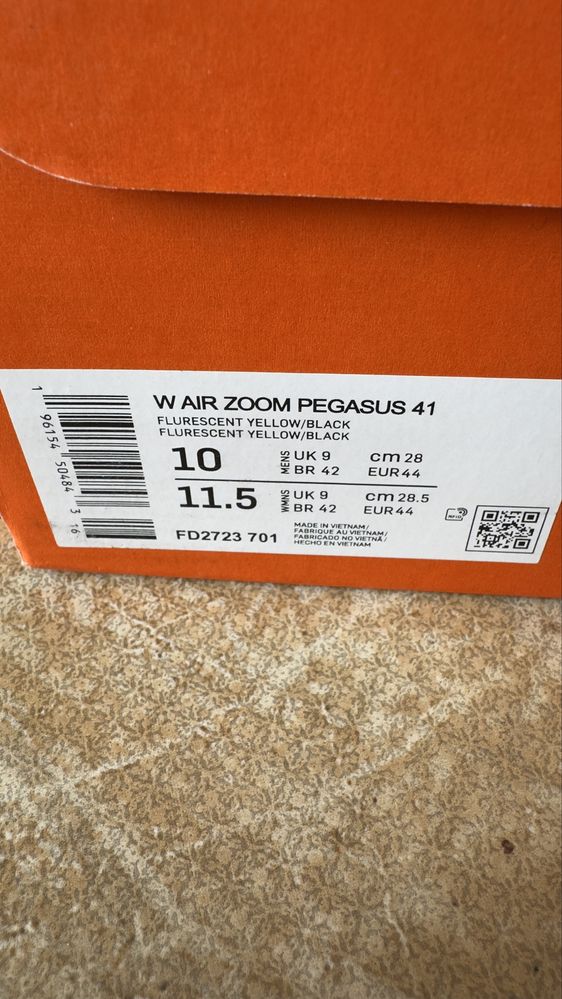 Чоловічі кросівки NIKE AIR ZOOM PEGASUS 41 44 28 см