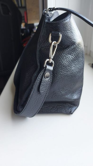 Torebka Ryłko skóra naturalna czarna