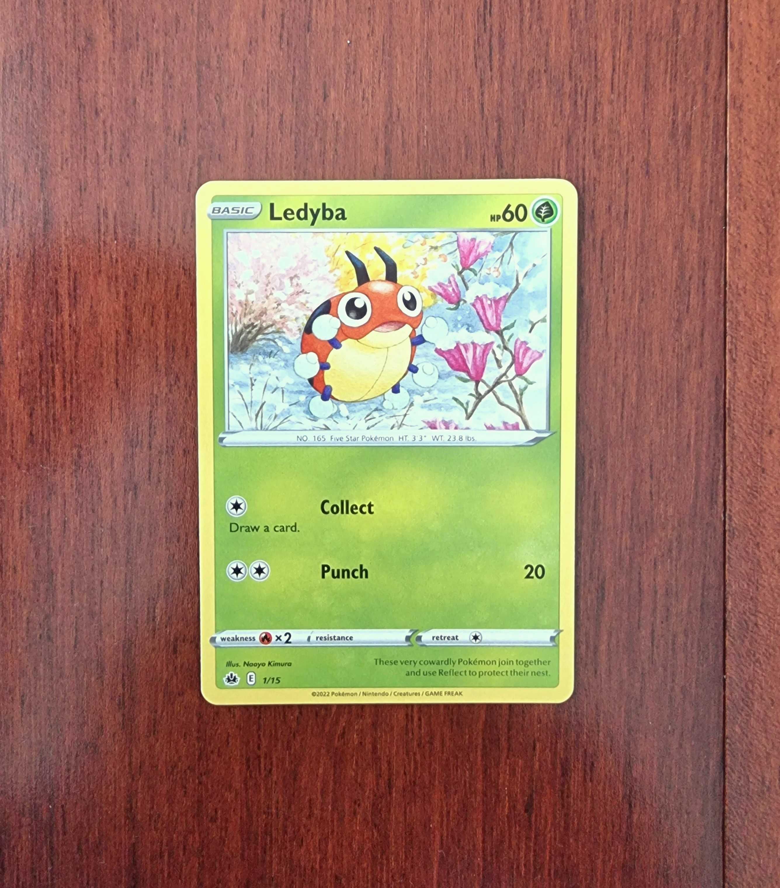 8 cartas Pokémon-Bewear, Chinchou, Cutiefly, Flaaffy, Lapras, Ledyba..