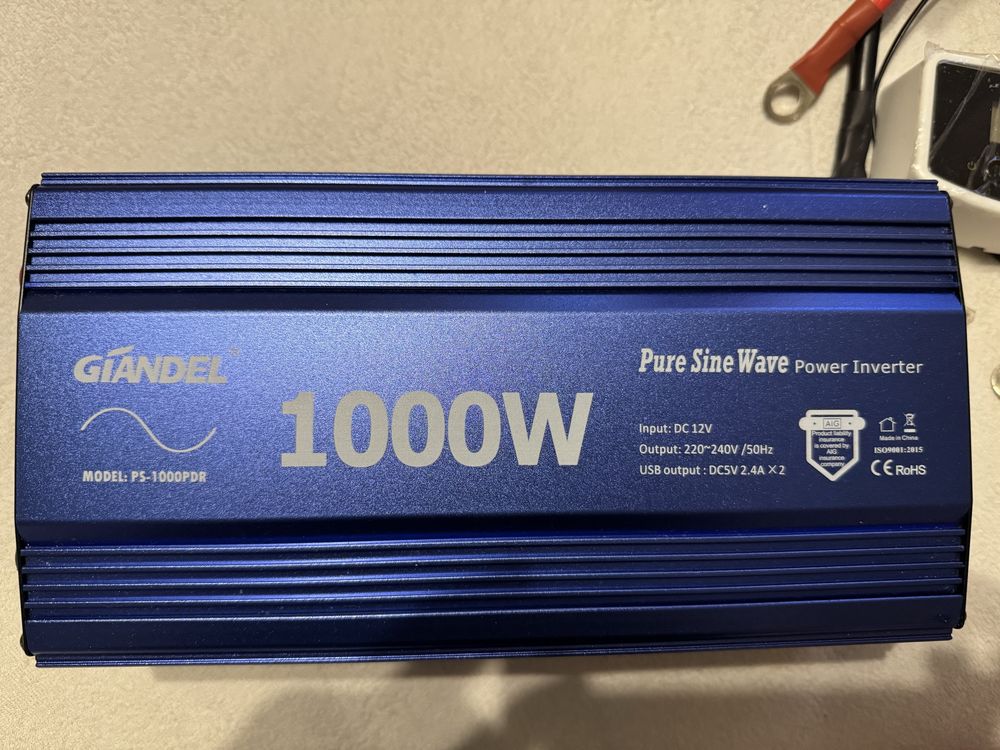 Инвертер Giandel PS-1000PDR чистой синусоидой 1000W/2000W Германия