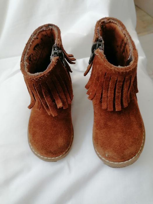 Bota de menina de camurça tamanho 21