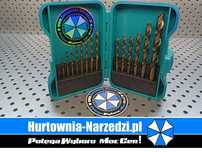 Wiertła kobalt 5% wiertła do metalu 1,5-10mm 15el. wiertła kobaltowe