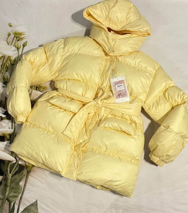 Неймовірна зимова куртка  в кольорі масло розмір М-L