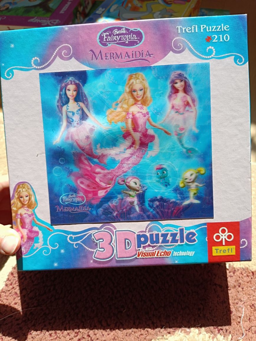 Puzzle dla dzieci 3D 210 elementów syrenka barbie trefl