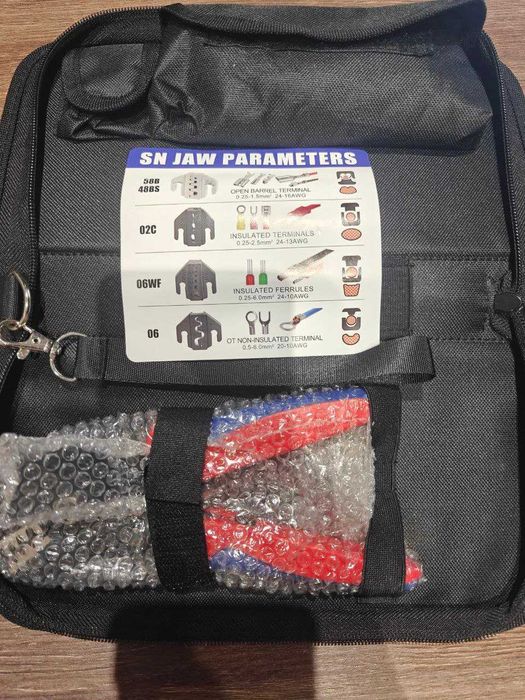 Обжимні кліщі, крімпер YEFYM SN-58BS з набором матриць і сумкою