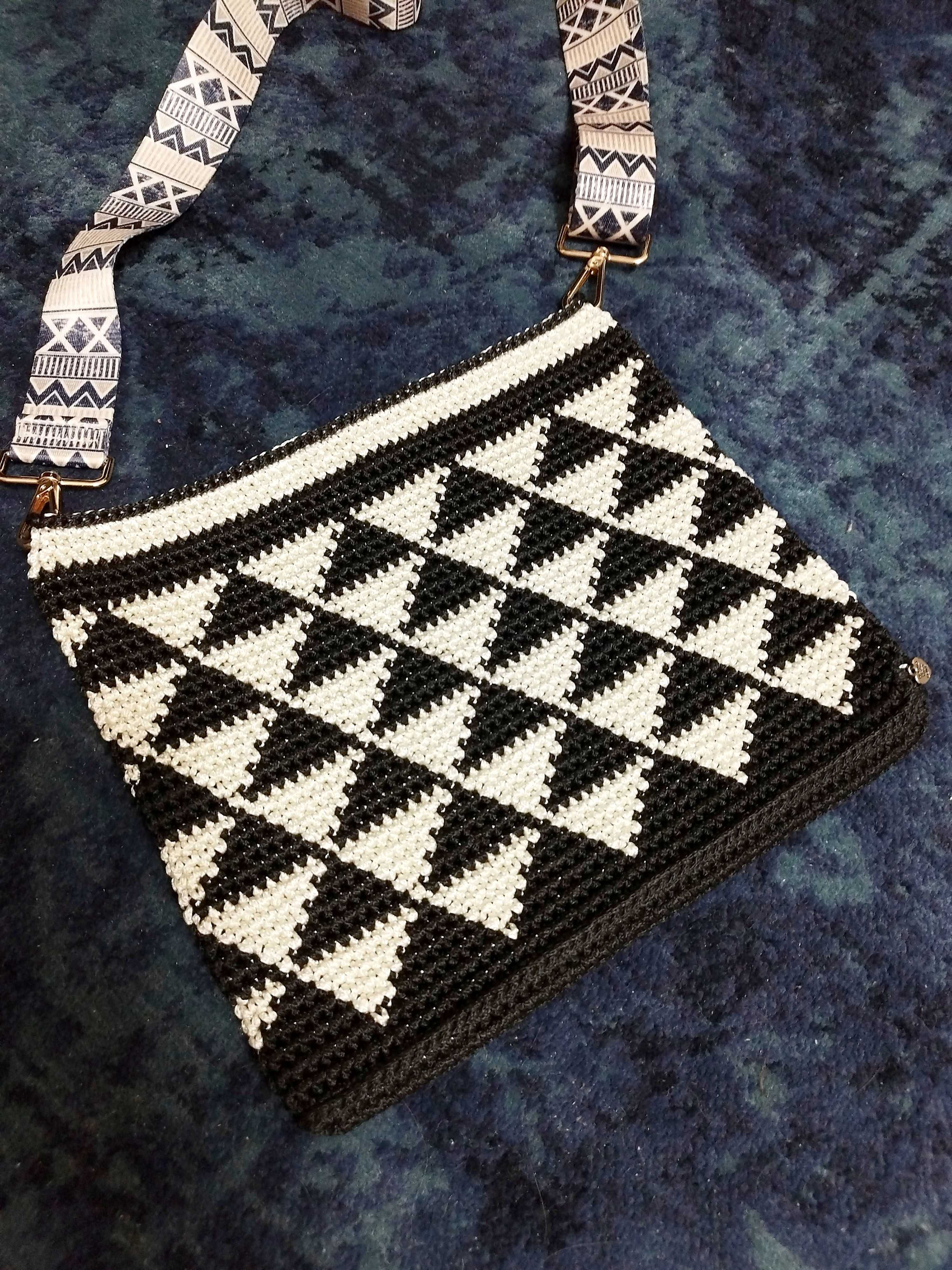 Torba w stylu retro Geometria, torba na ramię, torba listonosza
