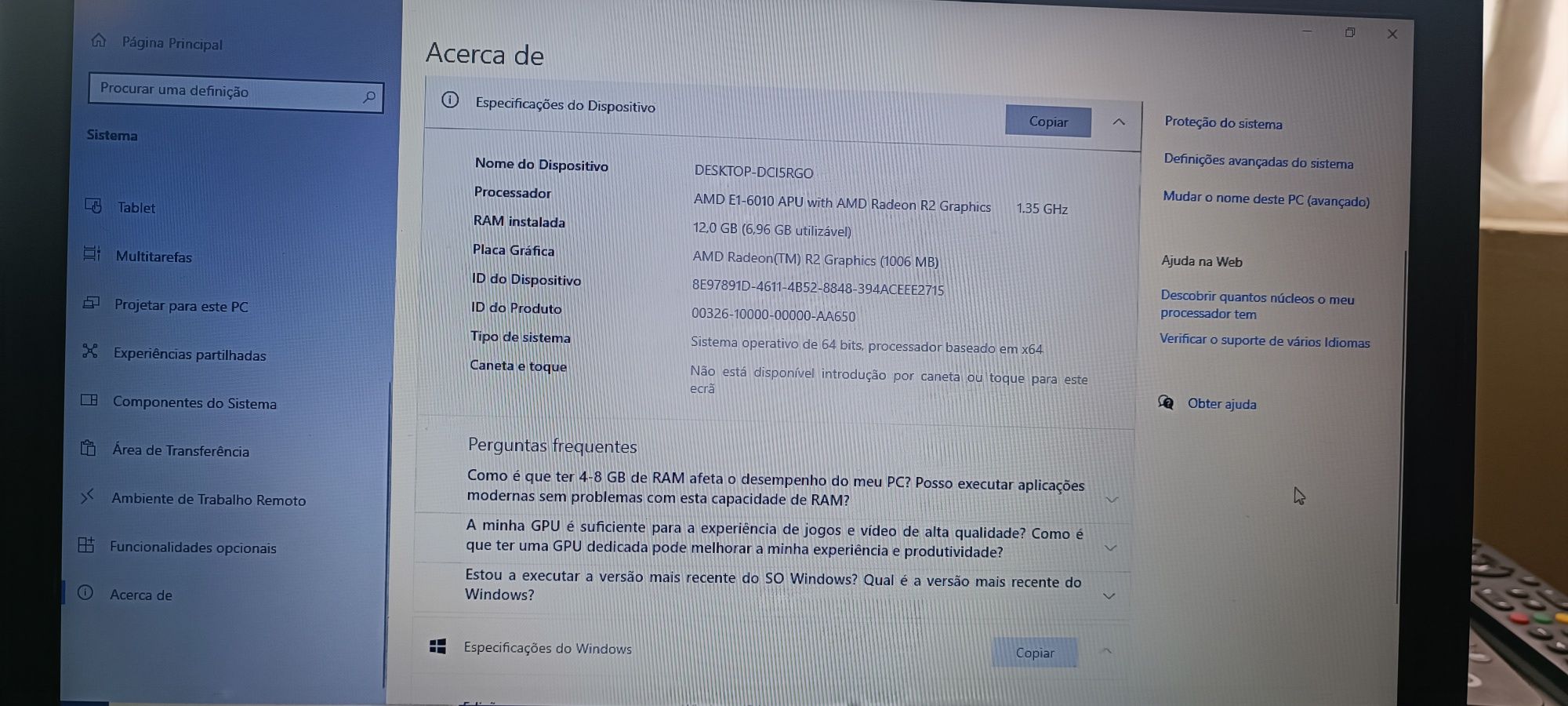 PORTÁTIL LENOVO G50-45 — PRONTO A USAR!