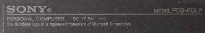Ноутбук Sony VGN-SZ5VRN (PCG-6QLP) по частям (разборка)