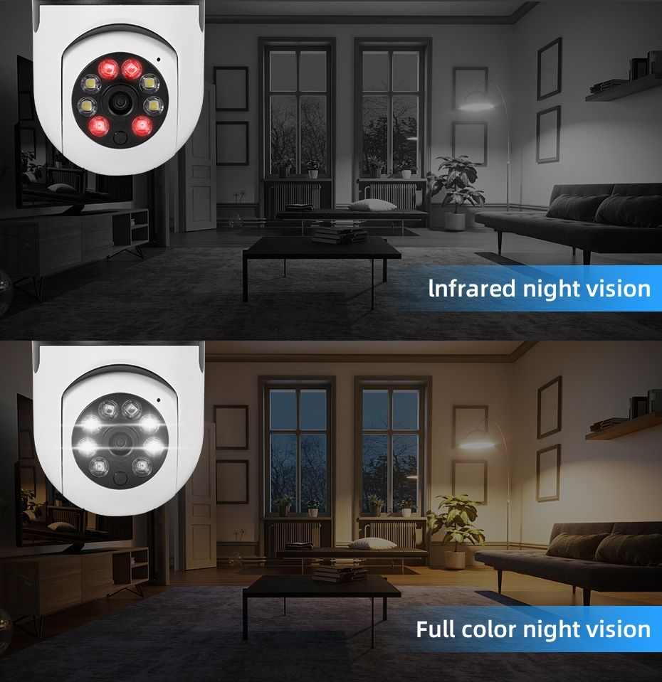 Camara lâmpada  vigilância 5mp e27 wifi 
vigilância visäo noturna s