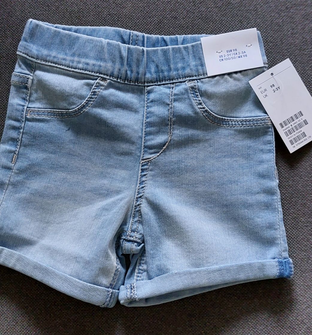Szorty krótkie spodenki h&m 98