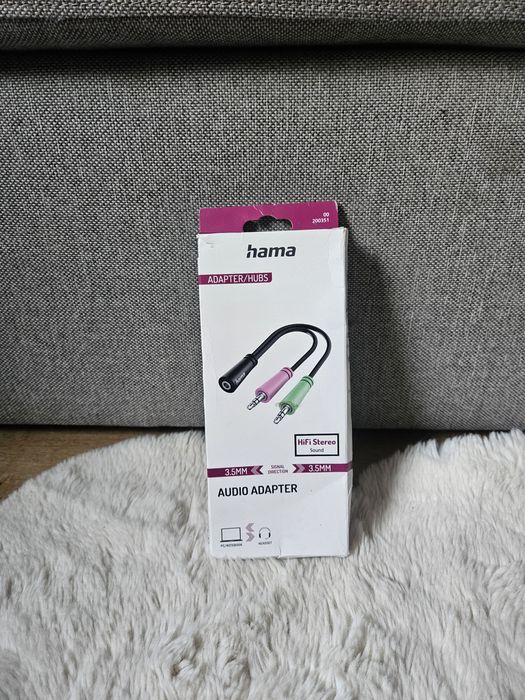 Audio adapter 3.5mm hama nowy