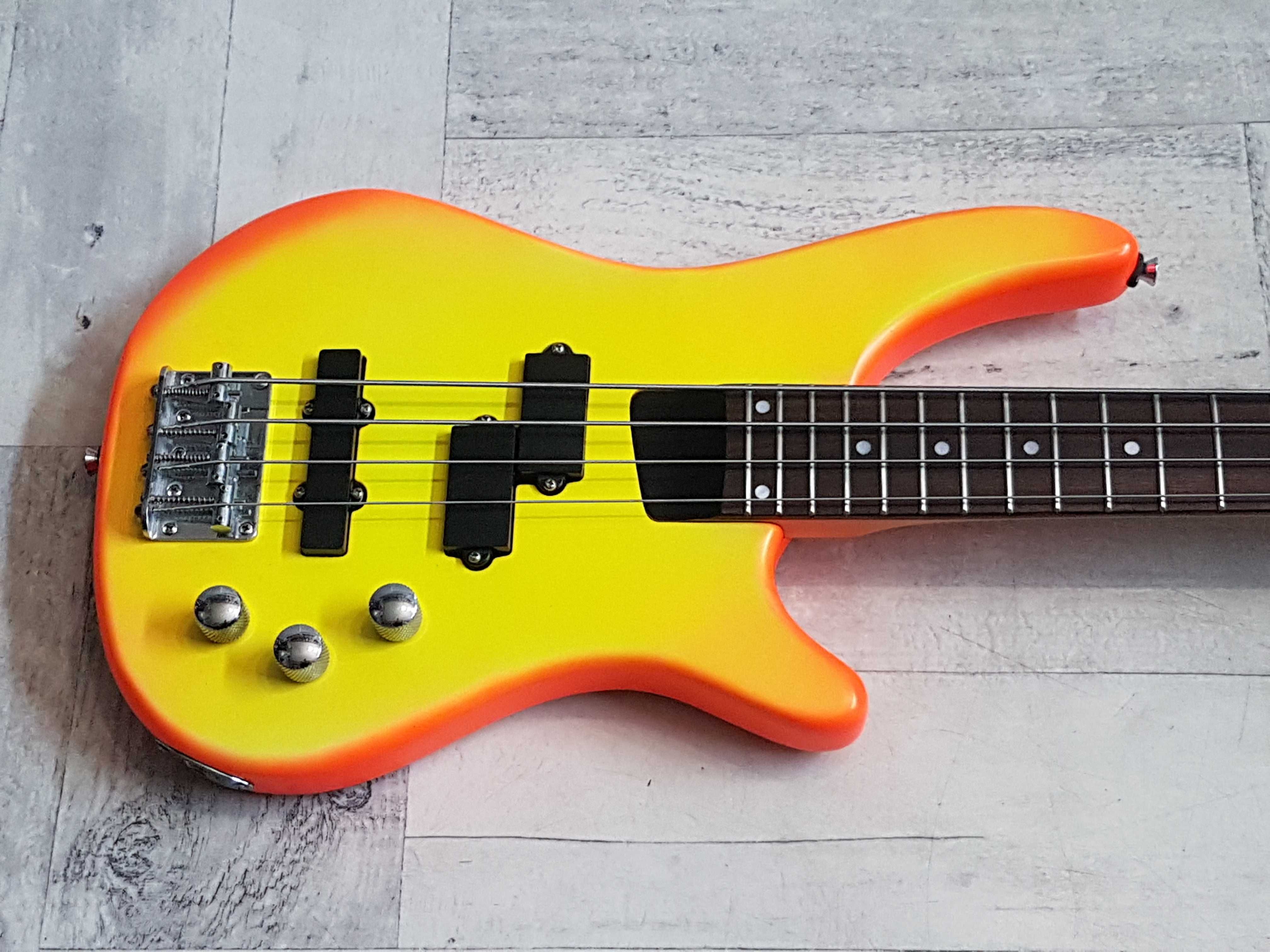 Gitara Basowa SkyWay Bass 4 yellow-orange neon - wysyłka Free -zamiana