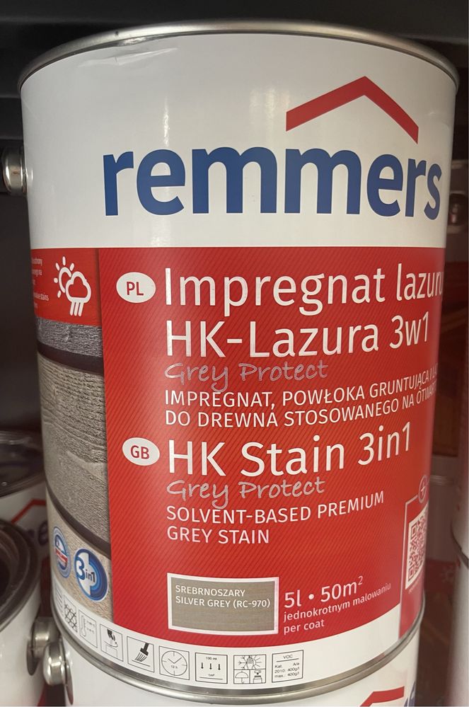 Impregnat do drewna 5 l.  Remmers HK-Lasur 3 w 1