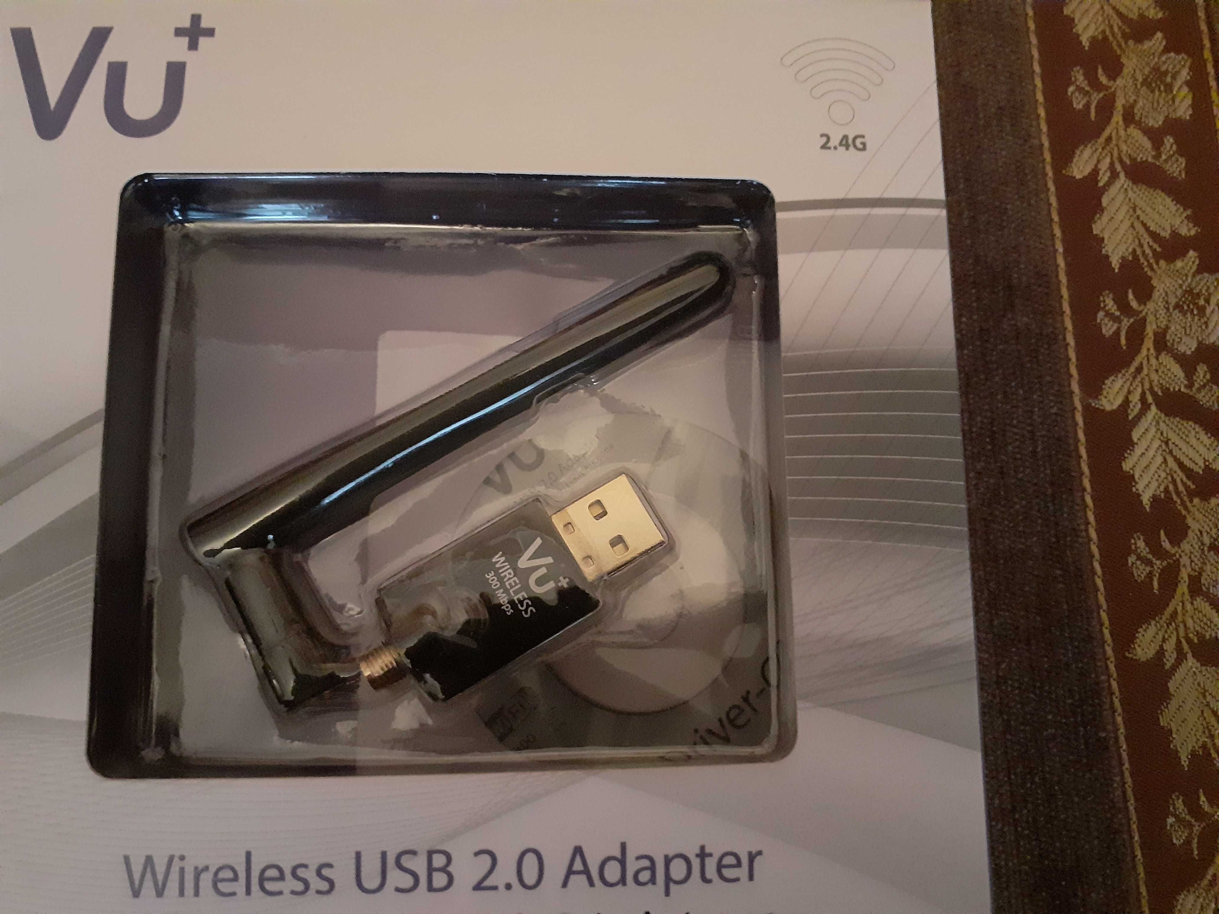 Adapter WiFi orginalny VU+ 300 mbps 2,4 GHz USB z anteną (Nowy!)