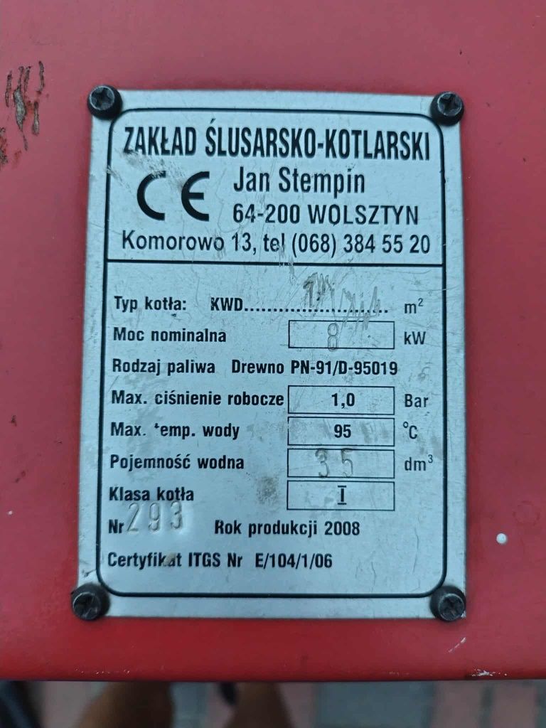 Sprzedam piec CO na drewno i węgiel