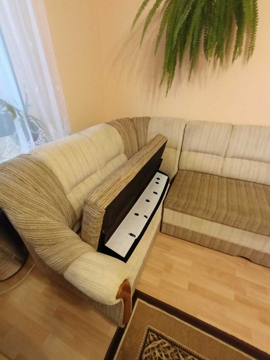 Narożnik z funkcją spania + 2 fotele