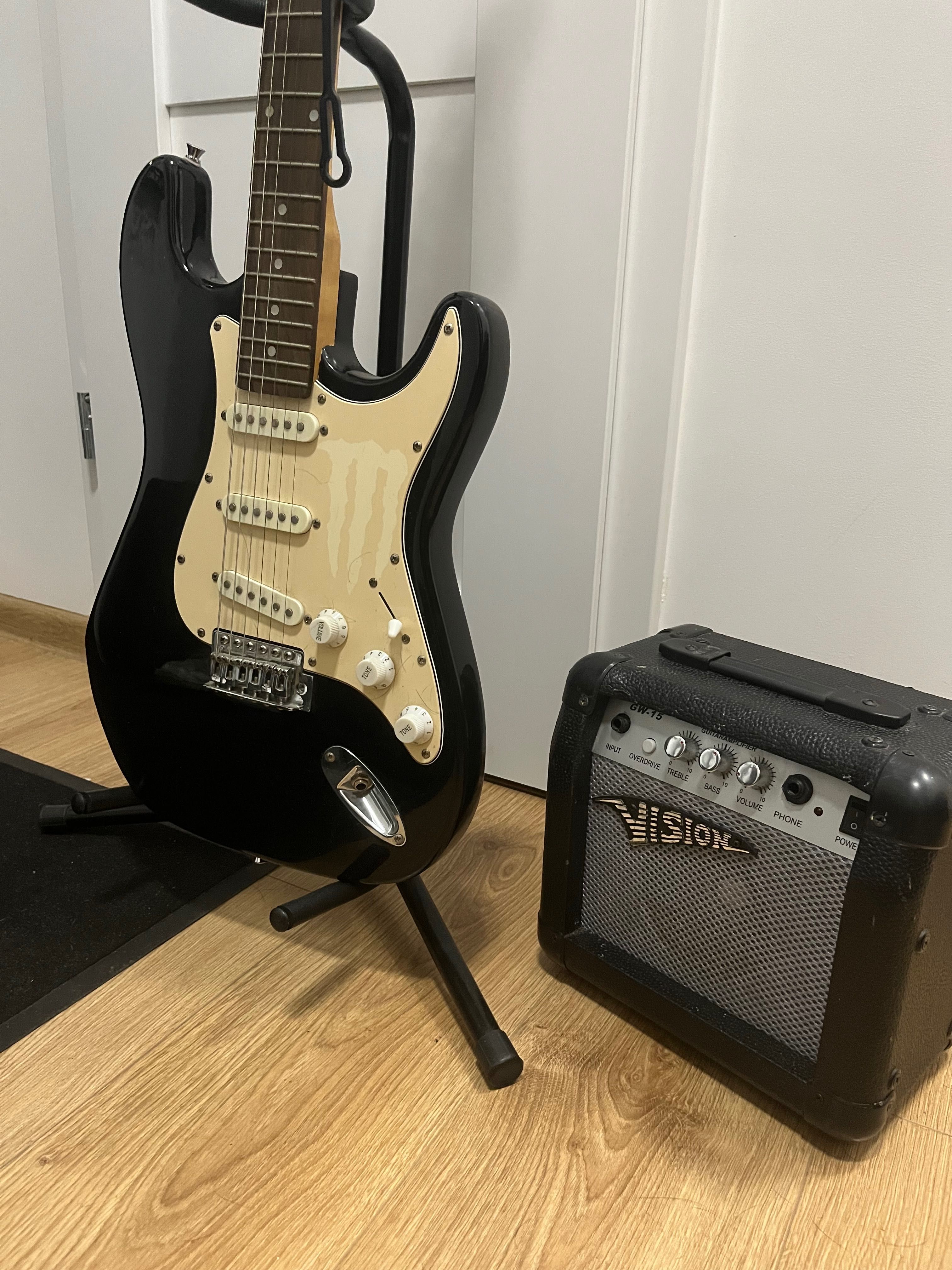 ZESTAW Gitara Elektryczna Stratocaster +  Wzmacniacz gitarowy
