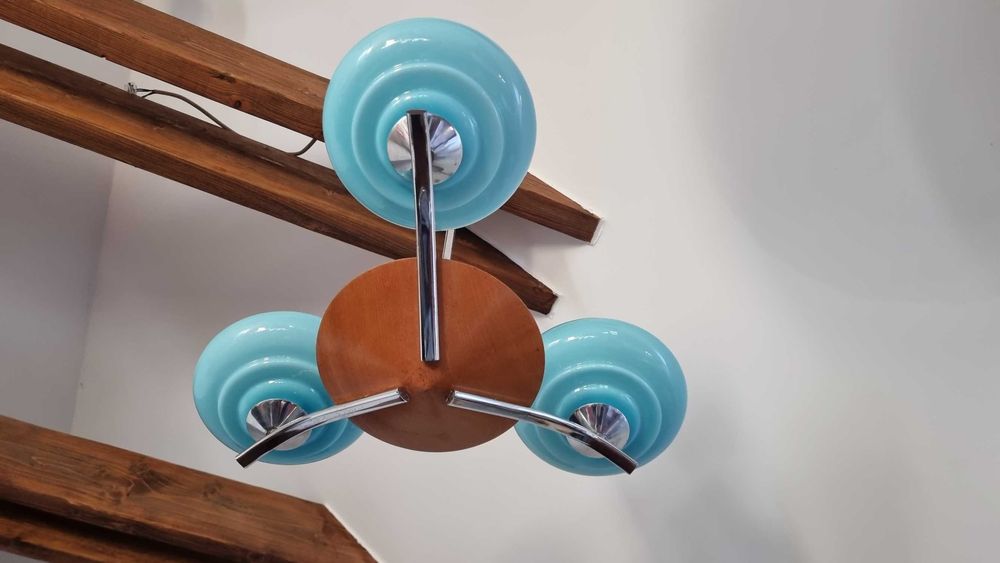Lampa Żyrandol Design PRL lata 60 Czechosłowacja Napako Vintage Retro