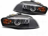 Reflektory Lampy kpl Bi-Xenon Tuning Black Czarne Depo Audi a4 b7 8e 2004-